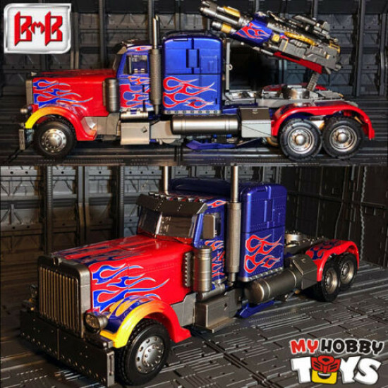Black Mamba Transformable Robot - KM-01S Knight of Light / LS-03F Optimus Prime ( Abdominal Muscle MPM-04 ) KM01 LS03F Black Mamba Transformable Robot - KM-01S Knight of Light / LS-03F Optimus Prime ( Abdominal Muscle MPM-04 ) KM01 LS03F